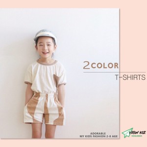 Áo thun tay viền đính túi trẻ em